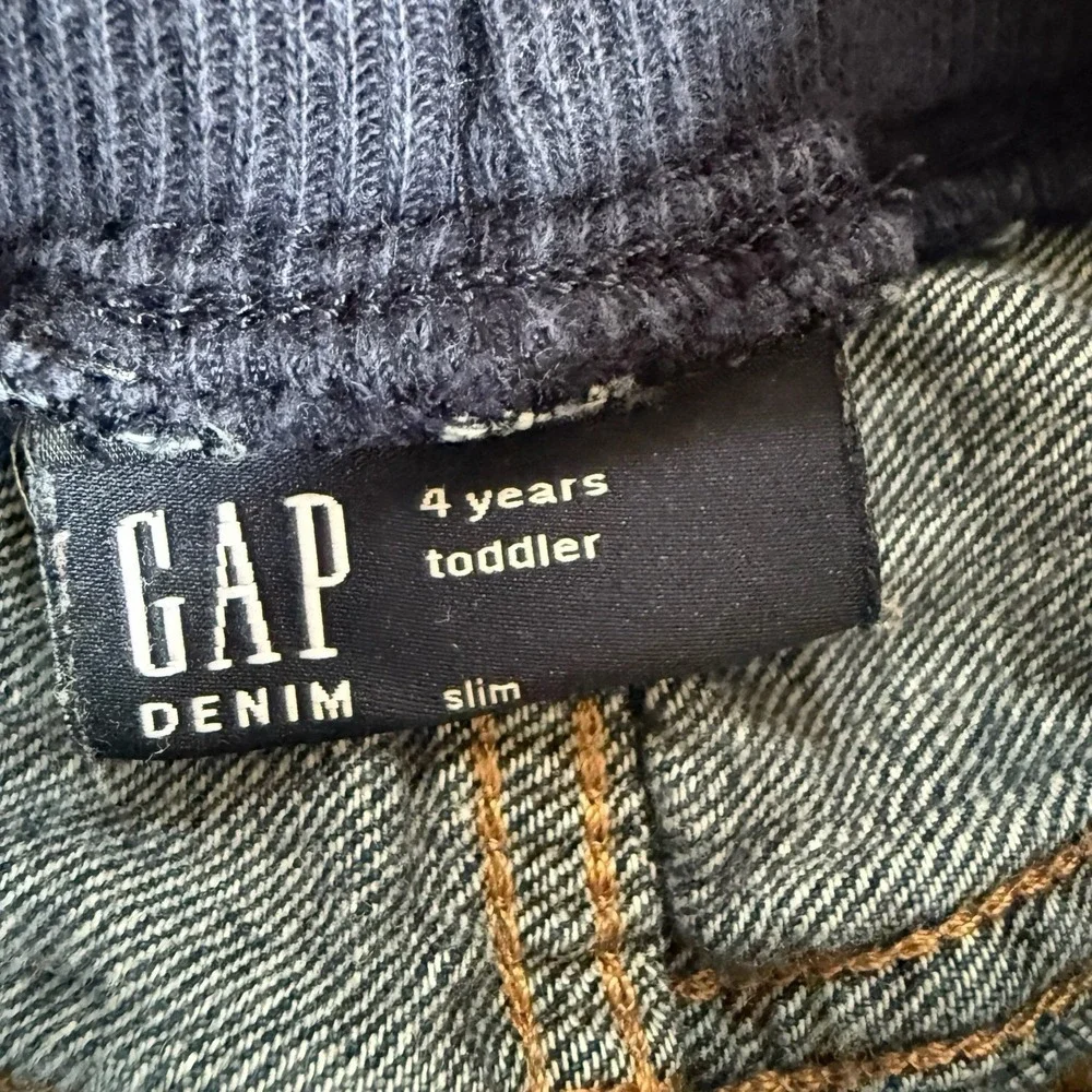 Gap Denim Jeans Blue Slim Pull-On Elastic Waist Toddler Boy 4T